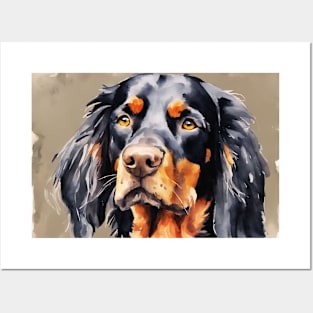 Watercolor Gordon Setter Posters and Art